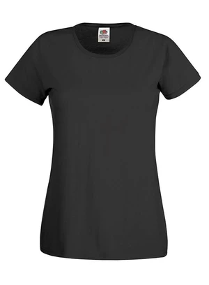 Black Lady fit T-shirt Original Fruit of the Loom