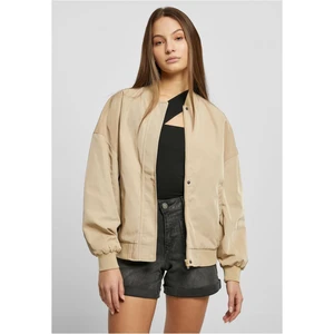 Women's Oversized Light Bomber Union Oversized Jacket Beige