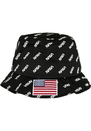 NASA Allover Bucket Black Cap