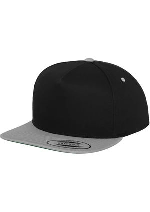 Classic 5 Panel Snapback Blk/Silver