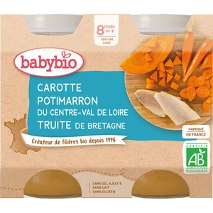 Babybio BIO mrkev a dýně se pstruhem dětský příkrm 2x200 g