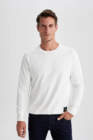 DEFACTO Regular Fit Woven Label Basic Sweatshirt