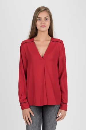 Tommy Hilfiger Blúzka - HERMOSA BLOUSE LS červená