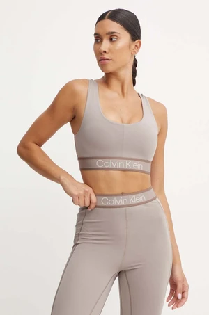 Športová podprsenka Calvin Klein Performance šedá farba, 00GWF4K115