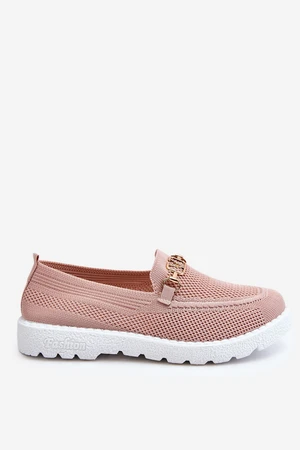 Women's slip-on sneakers with decoration Pink Alena