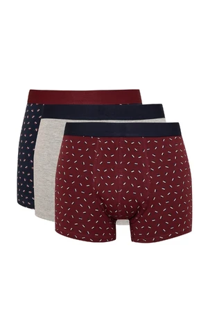 DEFACTO Men's Regular Fit Patterned 3-Pack Boxer