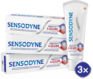 Sensodyne Zubná pasta Sensitiv ity & Gum Trio 3 x 75 ml