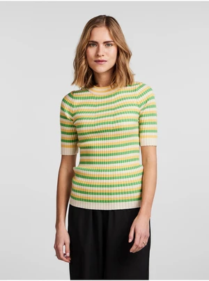 Women's Green and Yellow Striped Light Sweater Pieces Crista - Women