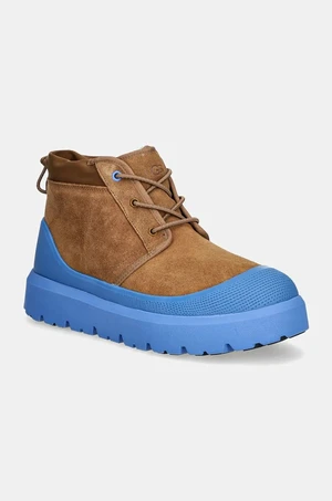 Semišové boty UGG Neumel Weather Hybrid pánské, hnědá barva, 1143991-CBG