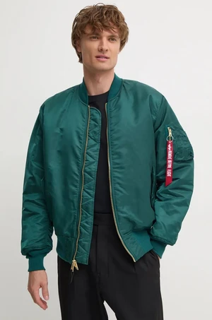 Bomber bunda Alpha Industries zelená barva, zimní