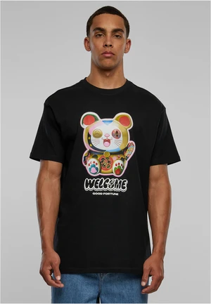 Welcome Cat Heavy Oversize Tee black