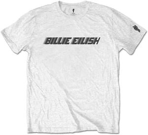 Billie Eilish Tričko Black Racer Logo Unisex White XL