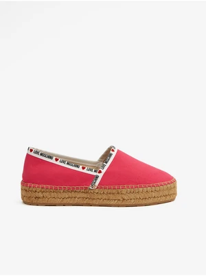 Růžové dámské espadrilky Love Moschino - Dámské