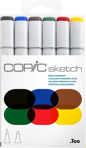 Copic Sketch Refill cerneală Bold Primaries 6 buc