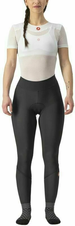 Castelli Velocissima Thermal Tight Black/Black Reflex M Nadrág kerékpározáshoz