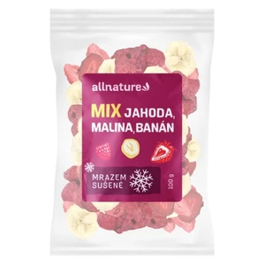 ALLNATURE Mix lyofilizovaného ovoce jahoda, malina, banán 100 g