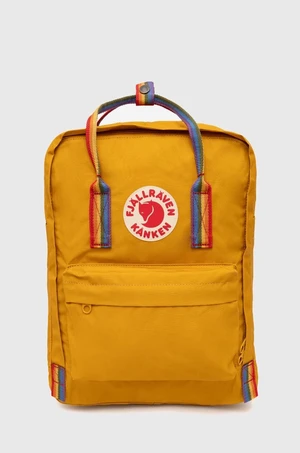 Ruksak Fjallraven Kanken Rainbow dámsky, oranžová farba, veľký, s nášivkou, F23620