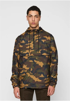 Camo Pull Over Windbreaker woodcamo