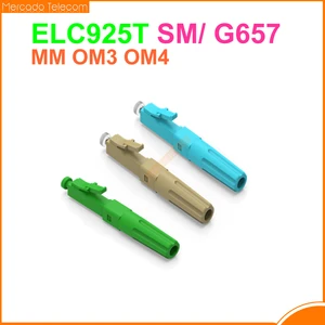 ELC925T Multimode Fiber Optic Fast Connector MM OM3 OM4 SM/ G657 Bending Insensitive Drop Cable 0.9mm Round Cable Field Assembly