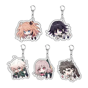 Anime Keychains Dangan Ronpa Danganronpa V2 Keychain Accessories Pendant Monokuma Black and White Bear Cosplay Acrylic Key Ring