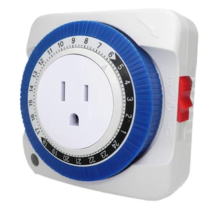 Outlet Timer Switch 24 Hour Plug-in Electric Mechanical Outlet Timer Switch Outlet Mechanical Timing Socket US Plug