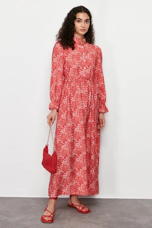 Trendyol Red Floral Woven Dress