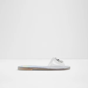 Bílé dámské pantofle s ozdobným detailem ALDO Jellyicious