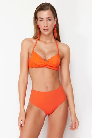 Trendyol Red High Waist Hipster Bikini Bottom