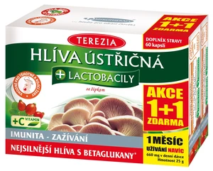 Terezia Hlíva ústřičná+Lactobacily 1+1 ZDARMA 120 kapslí