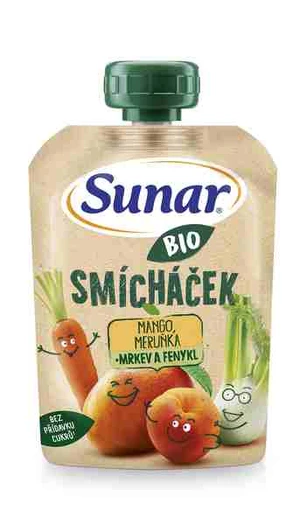 SUNAR BIO SMICHACEK mango, marhuľa, mrkva, fenykel