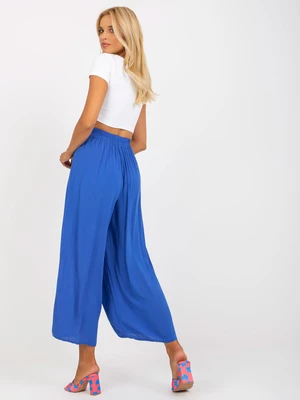 Blue viscose trousers made of OCH BELLA fabric