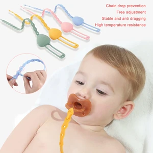 Double Buckle Safety Non-slip Pacifier Chain Sets Food Grade Silicone Pacifier Chain Pacifier Box Set Sealed Dustproof Pacifier