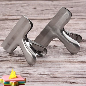 10pcs Convenient Stainless Steel Clamps Strong Grip For Secure Sealing Sturdy Non-slide Sealing Clip