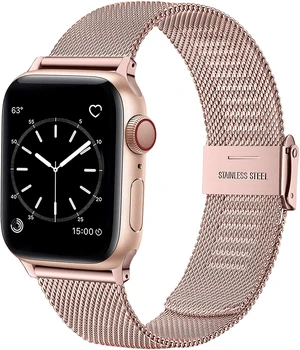 4wrist Milánský tah pro Apple Watch - Rosegold 42/44/45/49 mm