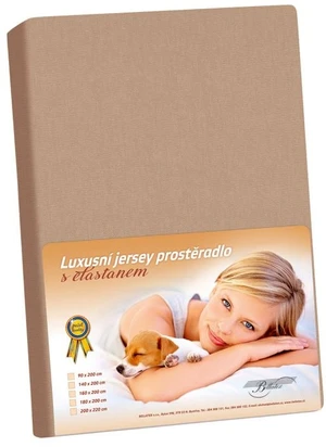 Jersey s elastanom prestieradlo 120x200 313 kávová KL7