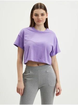 Purple crop top T-shirt Noisy May Alena - Women