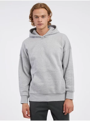 Light grey men's brindle basic hoodie ONLY & SONS Dan