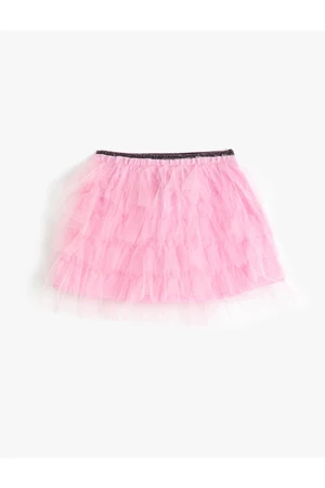 Koton Tutu Skirt with Elastic Waist, Layered Lined.