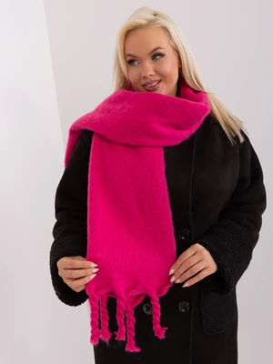 Women's fuchsia long scarf