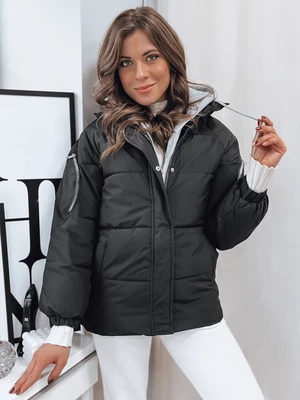 Women's quilted winter jacket SPACE black Dstreet