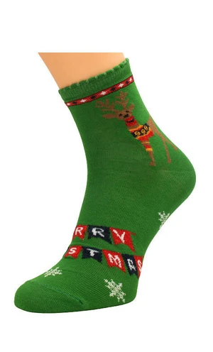 Bratex 2988 X-Mass Socks Women's 36-41 green d-985