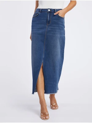 Orsay Blue Denim Maxi Skirt - Ladies