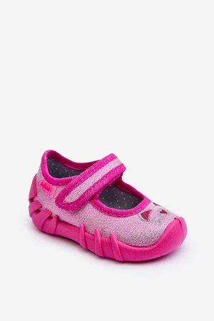 Befado Shiny Cat Ballerina Slippers pink