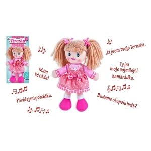 TEDDIES Panenka Terezka hadrová plyš česky mluvící na kartě 30 cm