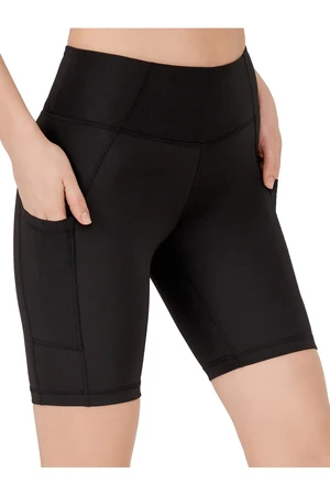 LOS OJOS Women's Black High Waist Contouring Double Pocket