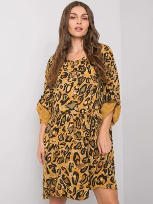 Earlene Yellow Viscose Dress