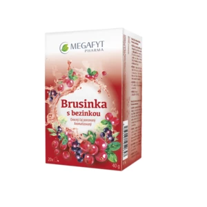 Megafyt Brusinka s bezinkou porcovaný čaj 20x2 g