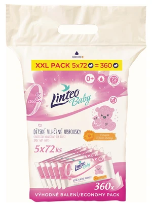 Linteo Baby Vlhčené ubrousky s měsíčkem lékařským XXL Pack 5x72 ks