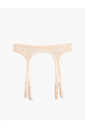 Koton Bridal Garters with Shiny Stones and Tulle