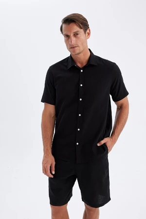 DEFACTO Regular Fit Polo Neck Cotton Short Sleeve Shirt